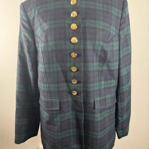 Talbots Black Blazer with Gold Accents